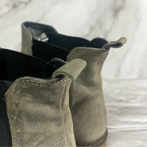 Barbara Barbieri Made in Italy Chelsea Leather Grey Suede Ankle Booties - Picture 7 of 12